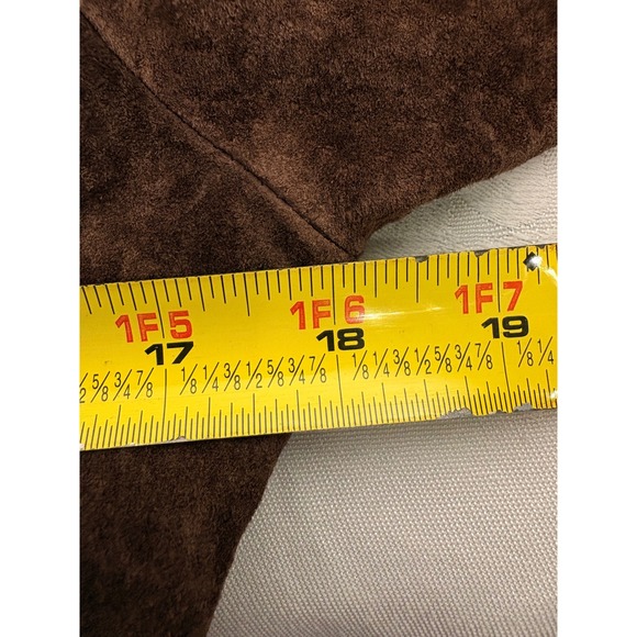 Wilsons Leather Maxima Brown Suede Belted Trench Coat Jacket Womens Medium - Picture 5 of 10